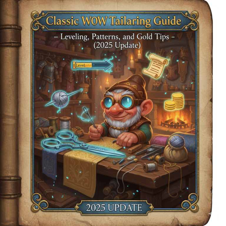 Classic WoW Tailoring Guide – Leveling, Patterns, and Gold Tips (2025 Update)