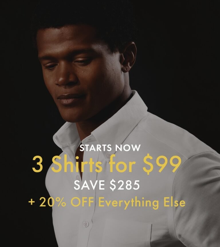 Charles Tyrwhitt 3 for $99: Upgrade Your Wardrobe with Premium Shirts